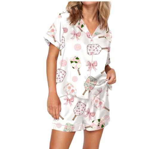 Pajamas Women Cute Bow Shorts Set