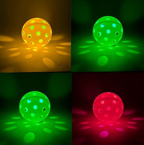LED Light-Up Pickleball Balls - Glow in The Dark Gifts for Pickleball Lovers, Men and Women