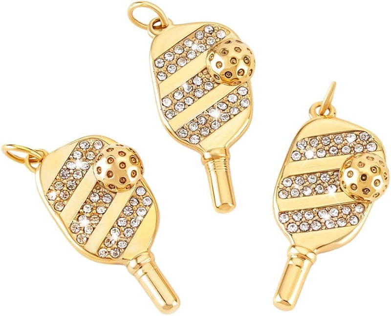 Gold Plated Pickleball Charm