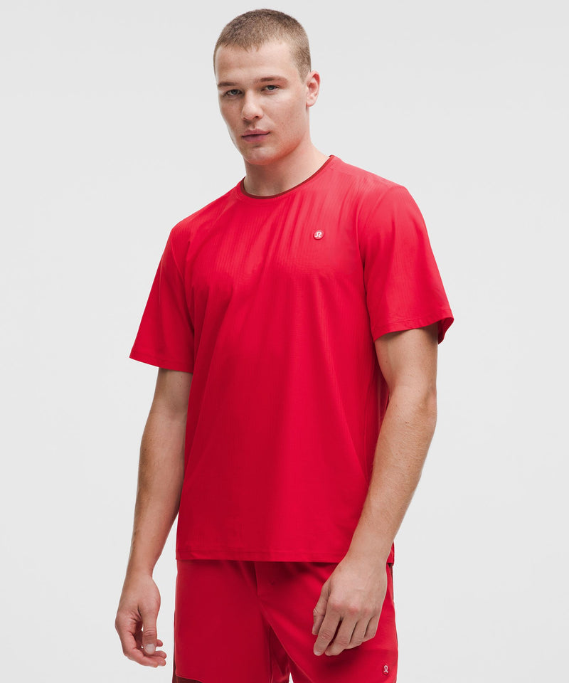 lululemon UV-Protective Striped Mesh Tennis T-Shirt