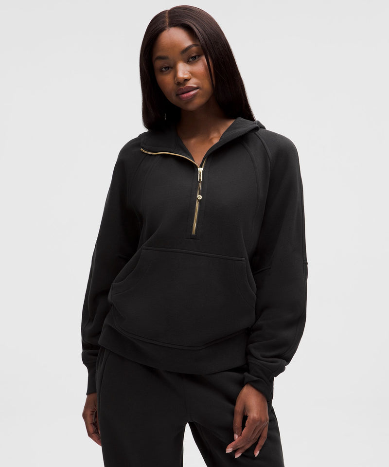 Scuba Oversized Half-Zip Hoodie Long