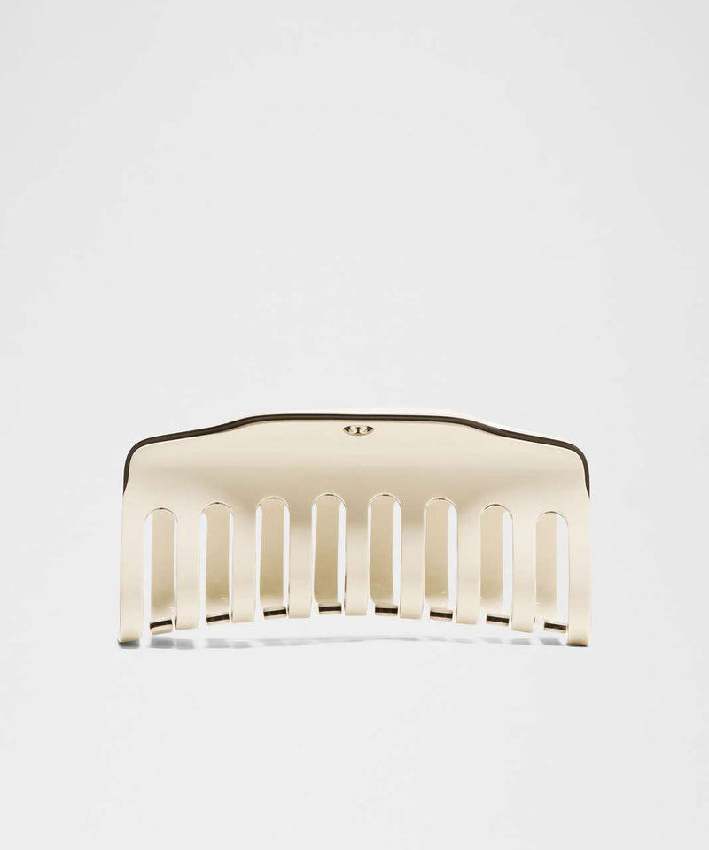 Lululemon Jumbo Claw Clip - Light Ivory-Black
